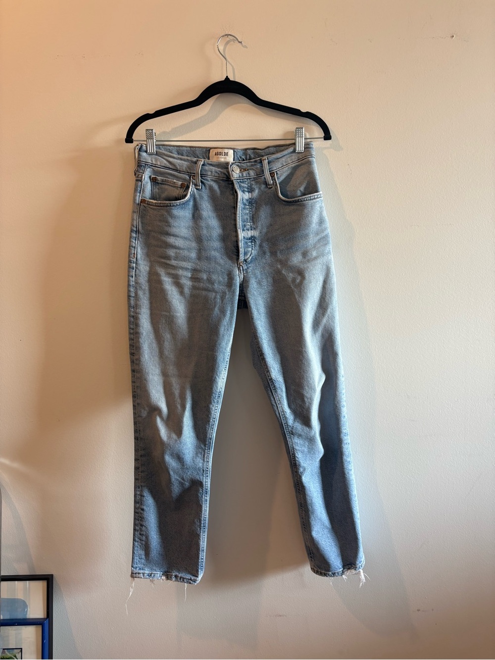 Agolde Light Blue Straight-Leg Jeans - Picture 2 of 4